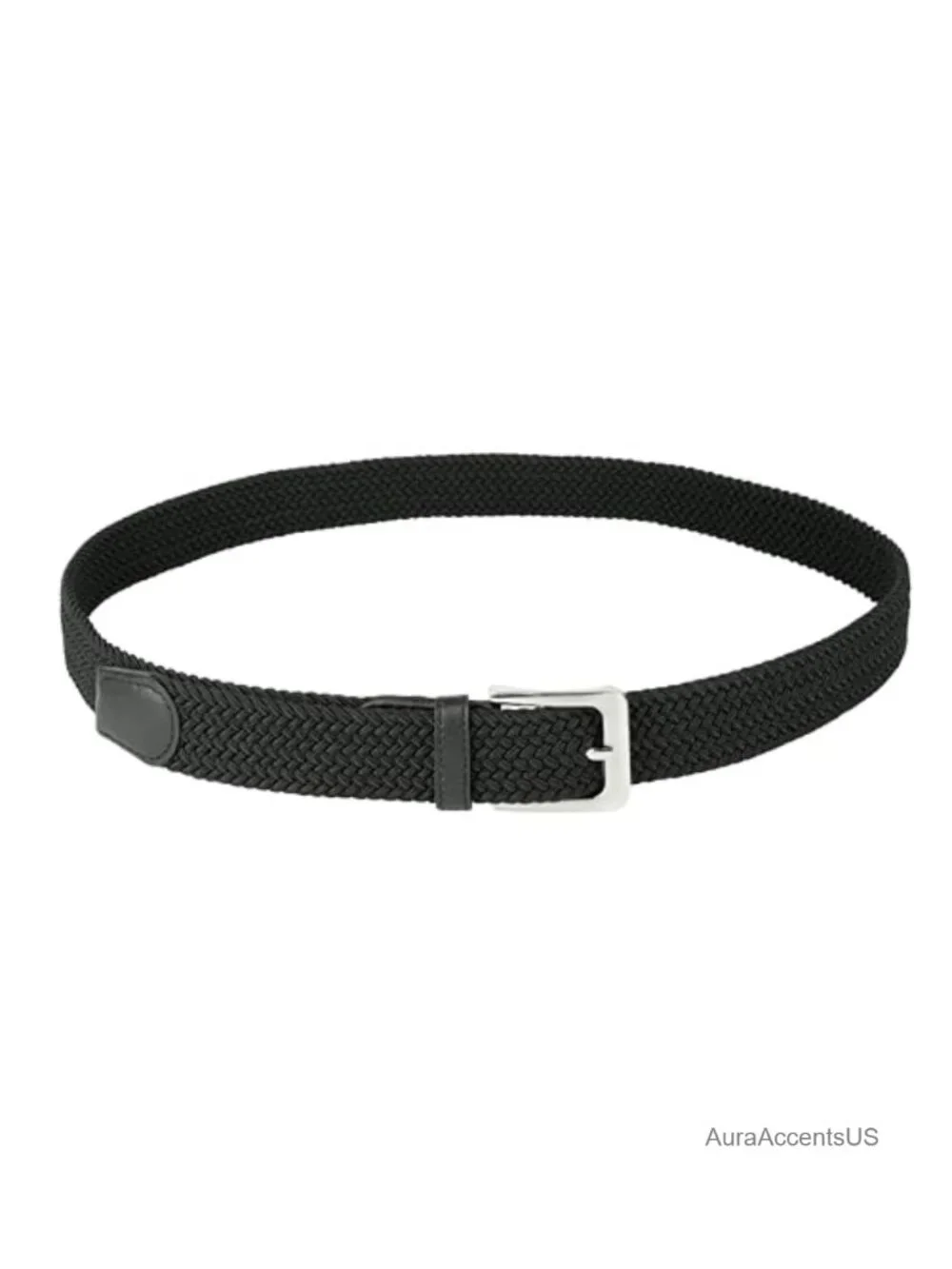 Canvas Elastic Woven Stretch Multicolored Braided Belt - Solid Metal Buckle